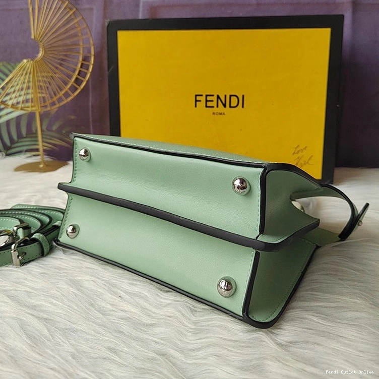 Cheap ISeeU Green Petite In Fendi Bag Peekaboo Leather Nappa 0810